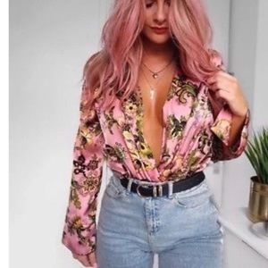 Zara floral bodysuit